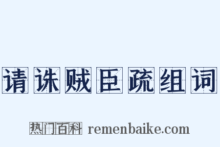 请诛贼臣疏组词是什么意思的图片
